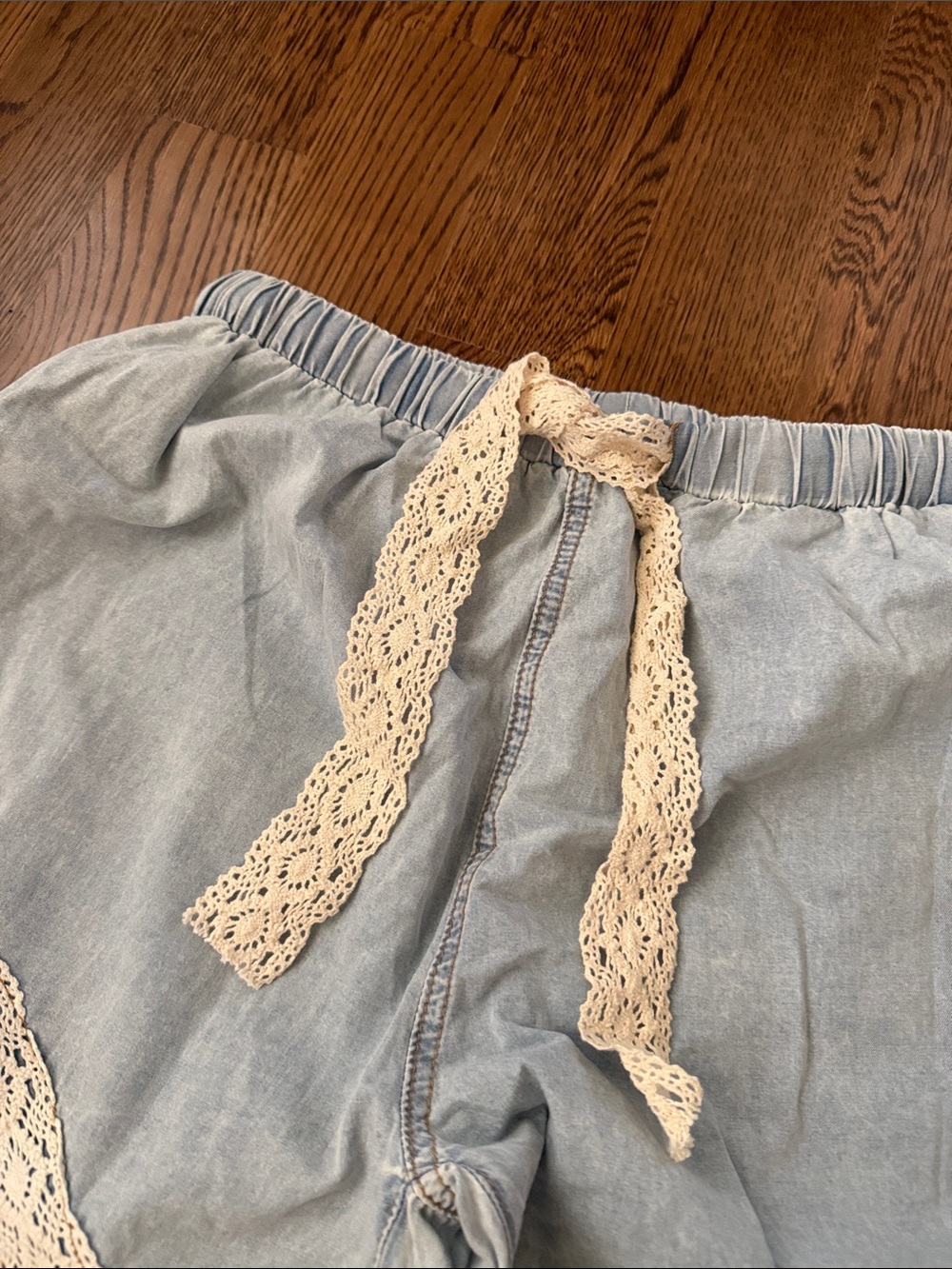 Pol chambray balloon pant jogger medium - Picture 2 of 12